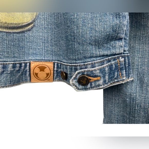 Disney Store Mickey Mouse Vintage Painted Rhinestone Denim Jacket Large 14/16 - Picture 4 of 8